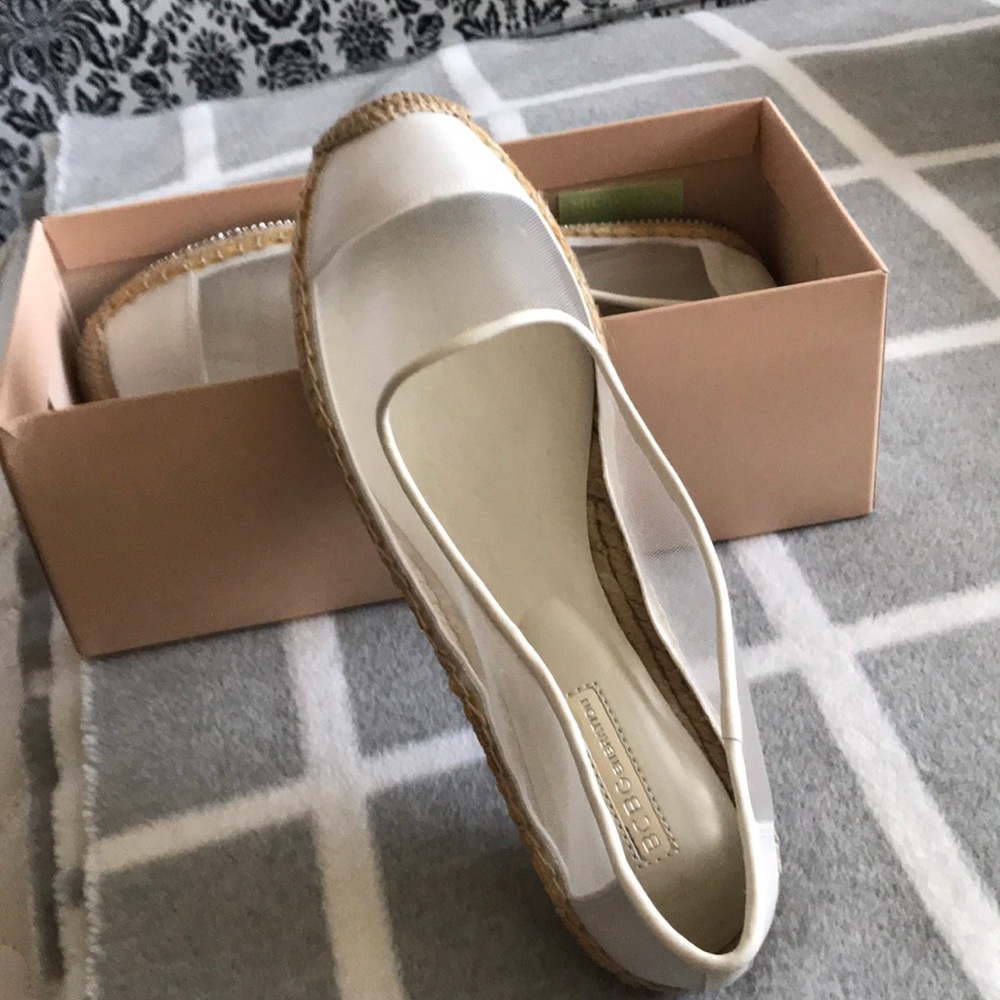 White mesh espadrille brand new in box